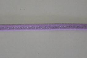 ５ｍｍ巾　７ｍ巻　薄紫×シルバー　ラメストレッチ